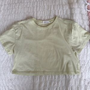 Light green crop top